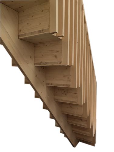 Treppe und Brüstung Fichte