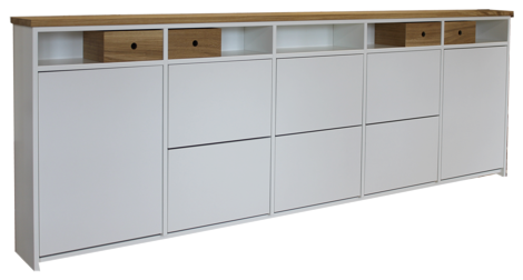 Schuhschrank/ Treppenbrüstung mdf / Eiche