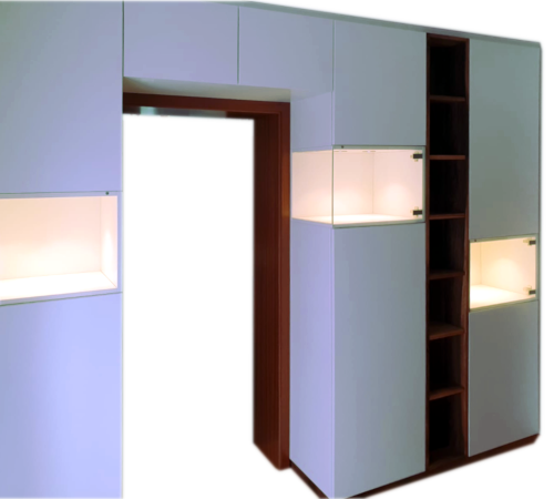 Vitrinenschrank mdf | Glas | Nussbaum