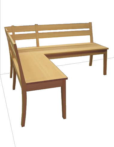 Eckbank Buche geölt 200 * 150 cm